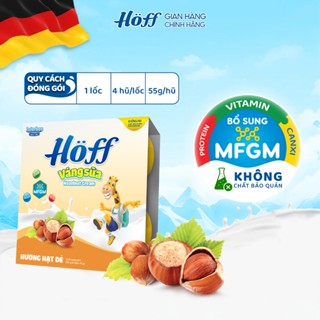 Váng Sữa vị HẠT DẺ Hoff cho bé từ 6 tháng tuổi, giàu protein và canxi, tăng cường hệ miễn dịch - 1 LỐC (4 hộp x 55g)