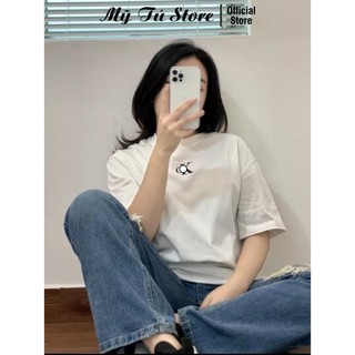 Áo thun form rộng vải dày unisex logo nhỏ - Mỹ Tú Store