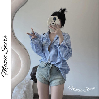 Sơ mi MIU đính đá 💖 𝑭𝑹𝑬𝑬𝑺𝑯𝑰𝑷 💖 form <58kg
