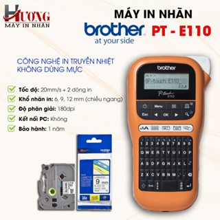  Máy in nhãn Brother P-Touch PT-E110 Chính Hãng  Kèm 1 cuộn nhãn 9mm  