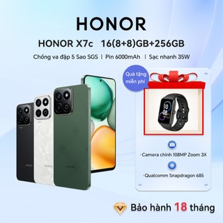  Điện thoại di động HONOR X7c 16 8+8 GB + 256GB | Pin 6000mAh sạc nhanh 35W | Camera 108MP| Loa kép 