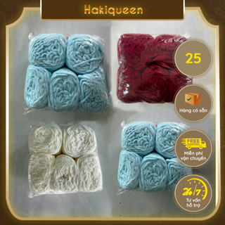 Combo 50 cuộn len nhung đũa 100g - Được chọn màu - Hakiqueen