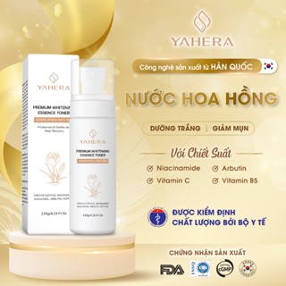 Nước hoa hồng dưỡng trắng da YAHERA Premium Whitening Essence Toner giúp sạch sâu, dưỡng ẩm, cân bằng độ pH da 120ml