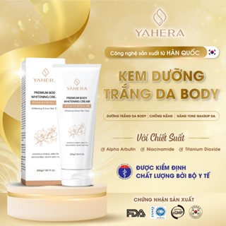 Kem body dưỡng trắng da toàn thân YAHERA Premium Body Whitening Cream dưỡng ẩm, chống nắng, chống lão hóa 200g