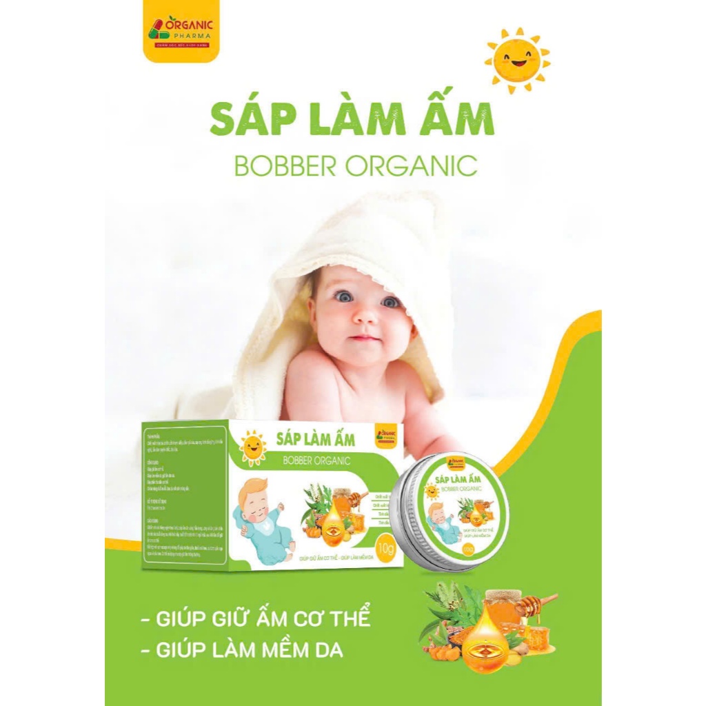 SÁP LÀM ẤM BOBBER ORGANIC HƯƠNG THƠM DỊU NHẸ CHO BÉ