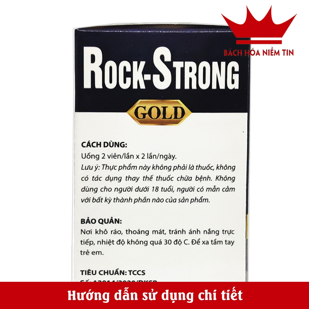Viên uống bổ thận từ hàu biển ROCK - STRONG GOLD  - tăng cường sinh lý,  - hộp 30 viên