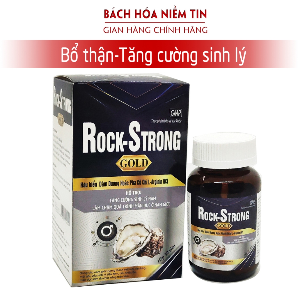 Viên uống bổ thận từ hàu biển ROCK - STRONG GOLD  - tăng cường sinh lý,  - hộp 30 viên