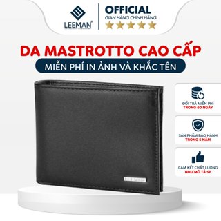 [ CÓ KHẮC TÊN ] Bóp Ví Nam Andrew LEEMAN Cao Cấp, Thiết Kế Có Khóa Kéo, Tiện Lợi, Nhỏ Gọn