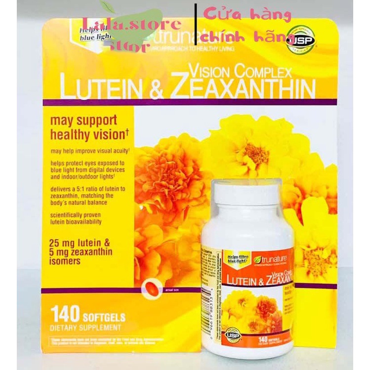Bổ Mắt lutein vĩ 140v Trunature Vision Complex Lutein & Zeaxanthin lutein 140 viên Mỹ