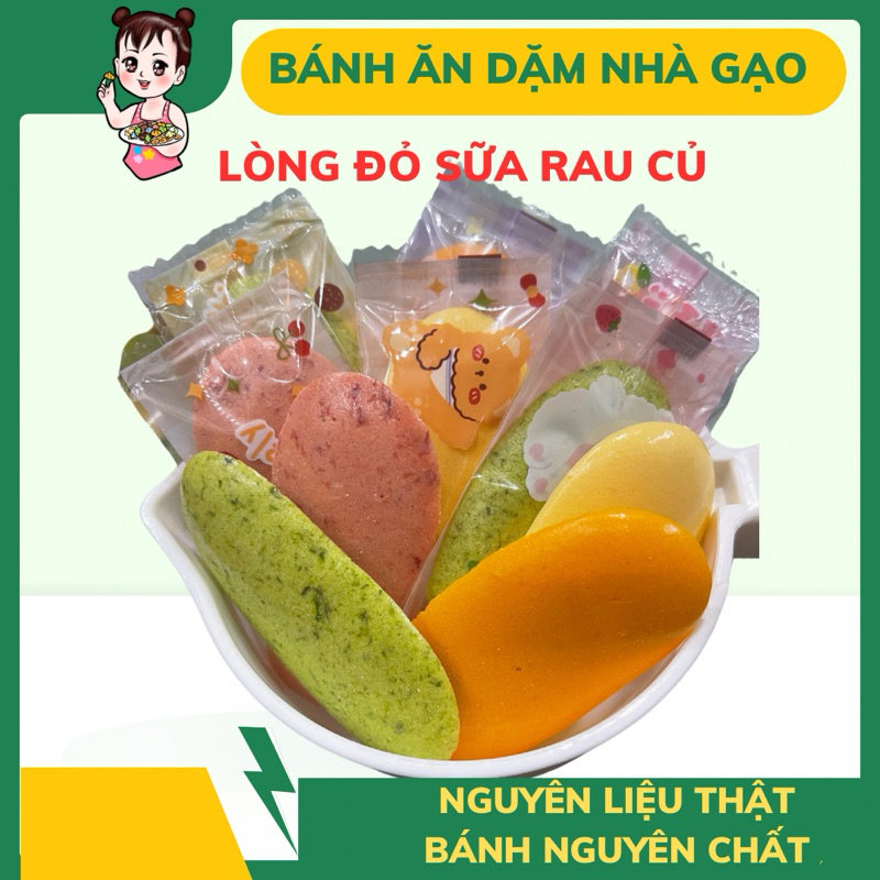 Bánh ăn dặm nhà Gạo handmade: Lòng đỏ vị rau củ ( thanh lẻ dùng thử)