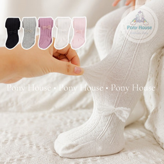  Quần Tất Len Liền Tất Nơ Cạp Cao Mềm Mịn Không Dão Cho Bé Gái Từ Sơ Sinh 0-12 Tháng 