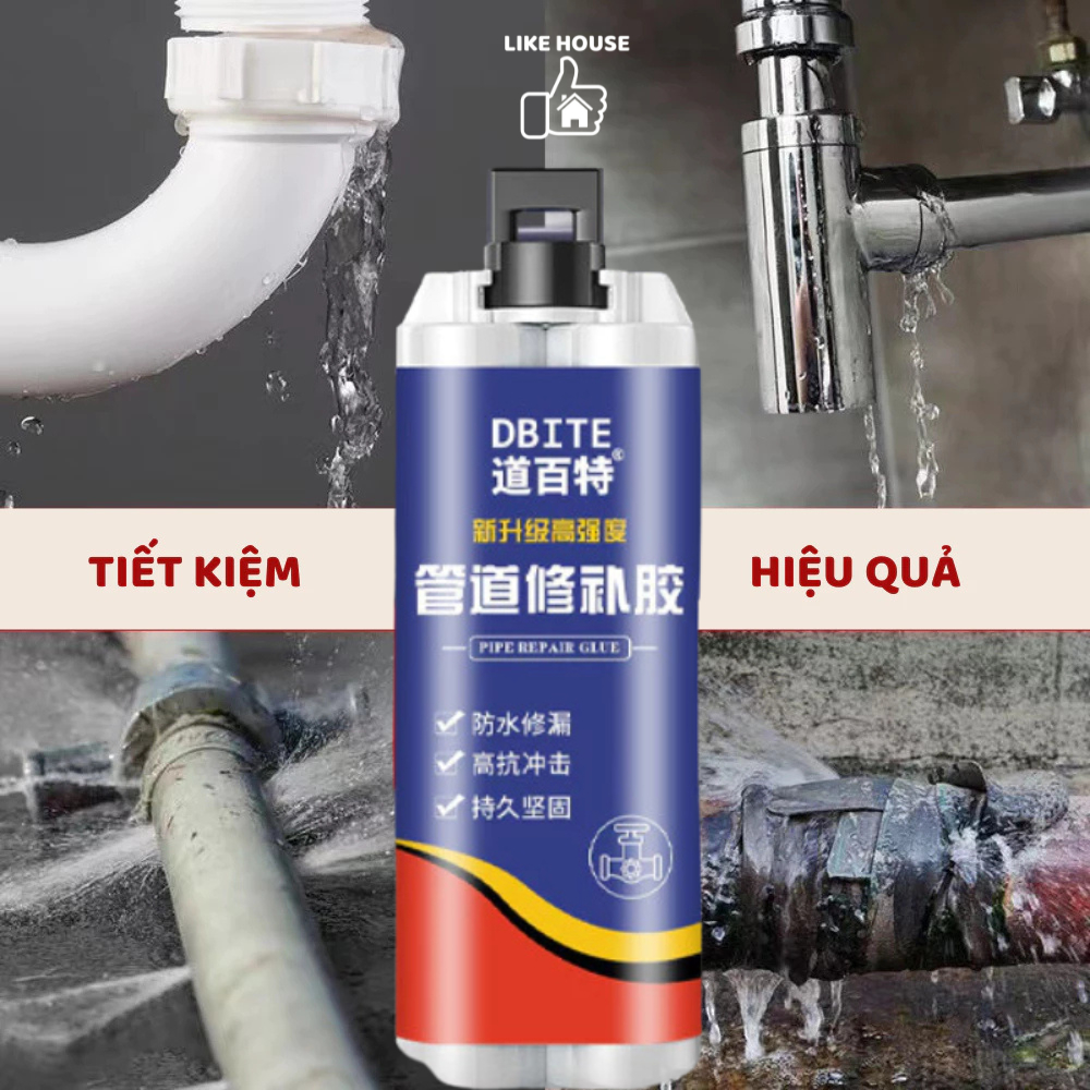 Keo dán ống nước rò rỉ keo dán bồn nước nứt vỡ keo dán ống nhựa 100ml chống thấm nước LIKE-KDON01