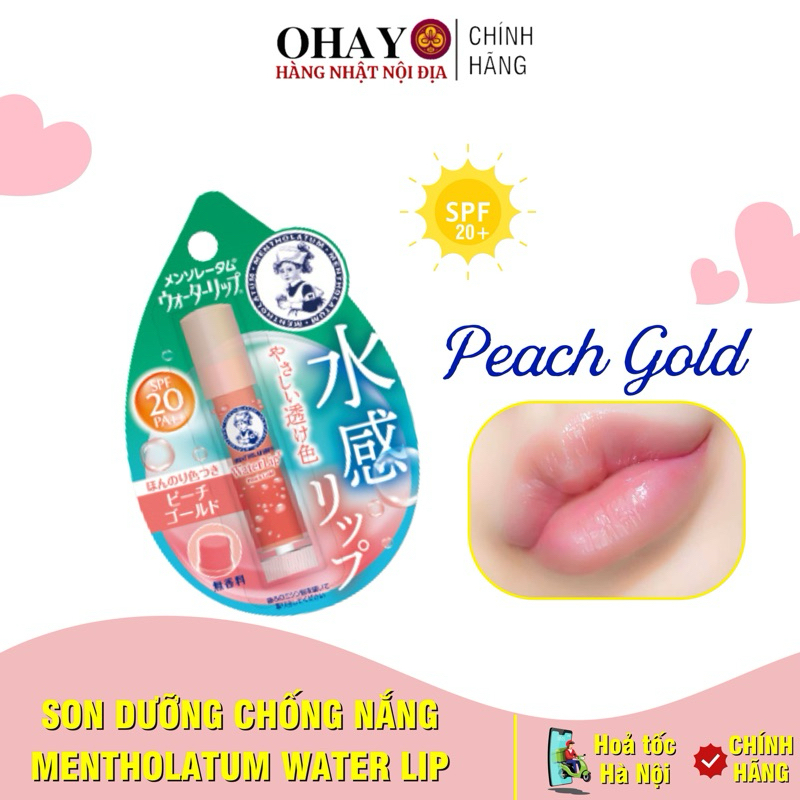 <CHÍNH HÃNG> Son Dưỡng Môi Chống Nắng Dưỡng Ẩm Rohto Nhật Bản 4.5g Mentholatum Water Lip SPF20 PA++ | BigBuy360 - bigbuy360.vn