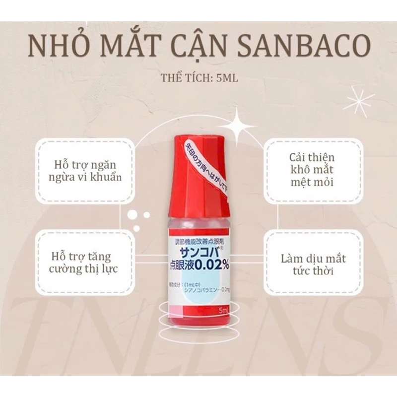 Dung dịch nhỏ mắt sancoba nội địa Nhật Bản 5ml