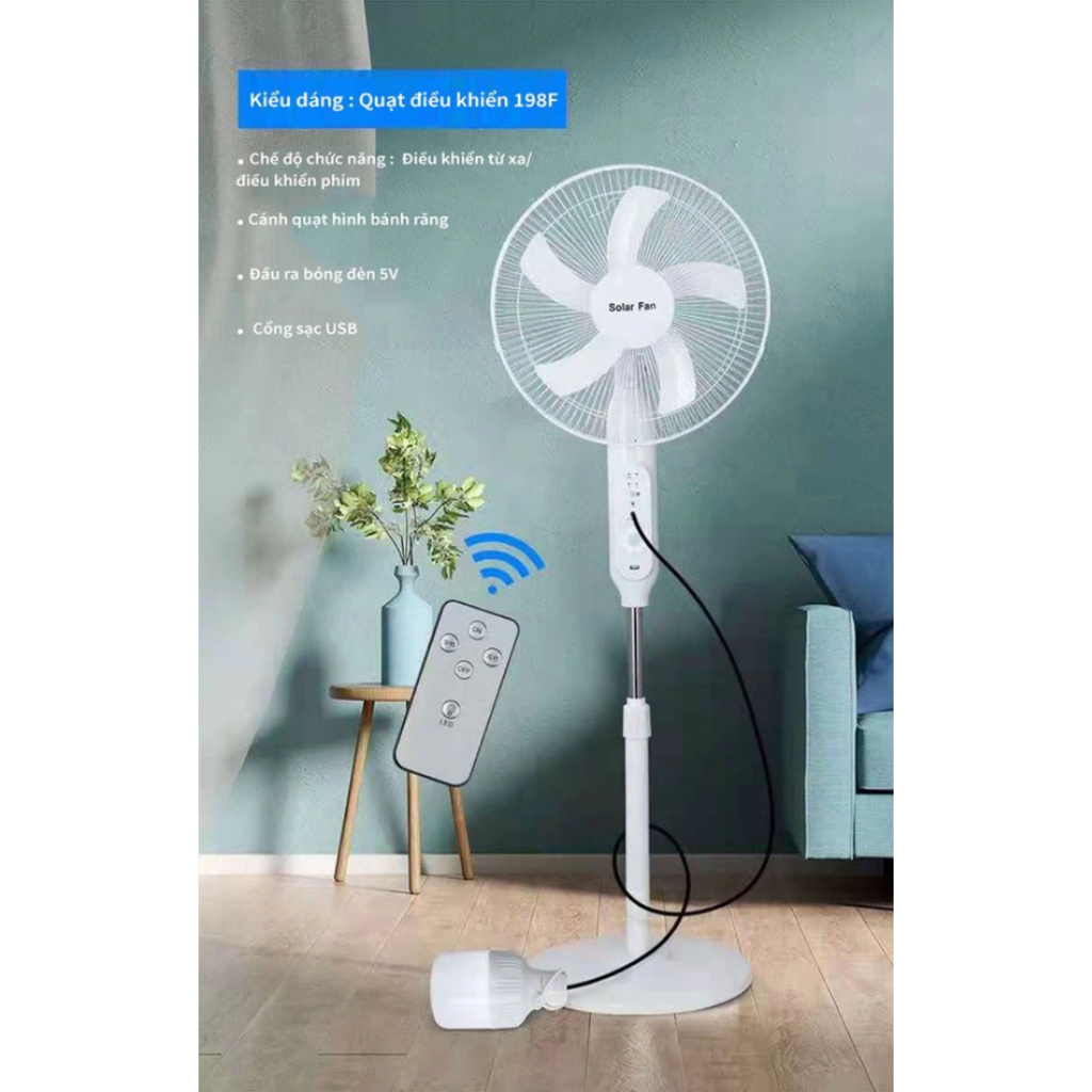 Quạt NLMT Màu Trắng Kitawa 25W KQ725