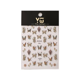 Sticker 5D Nổi | Bướm Vẽ Cổ Điển Butterfly Story 2025 | Hình Dán Móng Tay