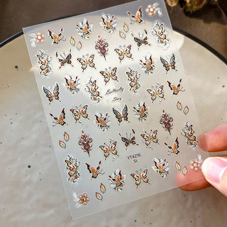 Sticker 5D Nổi | Bướm Vẽ Cổ Điển Butterfly Story 2025 | Hình Dán Móng Tay