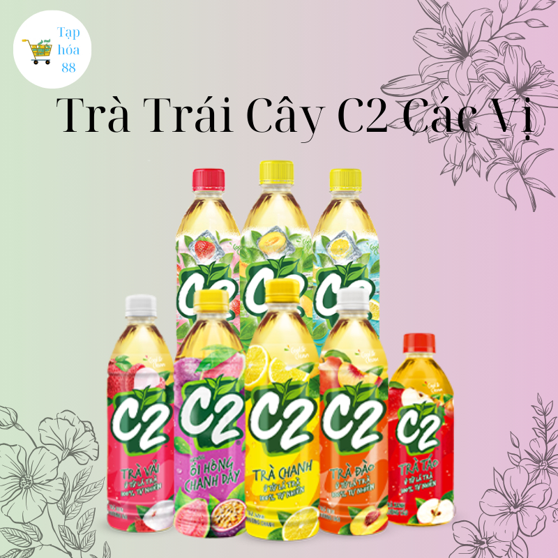 [ Chính Hãng ] Thùng 24 chai nước trà xanh C2 các vị
