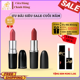 Son môi thỏi lì liquid Locked kiss ink fullsize và bản Retro matte lipstick, tiệm son ruby