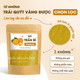 Bột trần bì 100g, bột vỏ cam quýt, nguyên chất, thơm mịn, bột đắp mặt, pha uống giảm ho, tiêu đờm