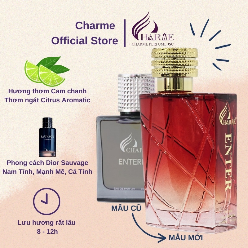 Nước hoa nam Charme Enternity 60ml Nam tính Mạnh mẽ Cá tính