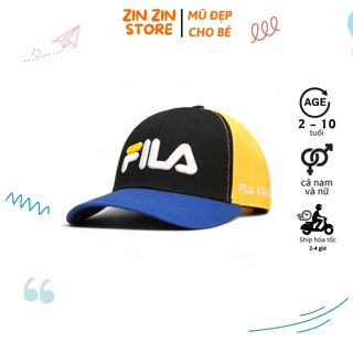 Phụ kiện mũ nón lưỡi trai cho bé trai gái siêu đẹp, Fi..la Đen Vàng Mix Xanh Dương chất liệu cao cấp phối đồ siêu trend