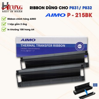  Hộp Ribbon P-215BK - Dùng cho máy in Aimo P831 P832  1 hộp có 2 ống  