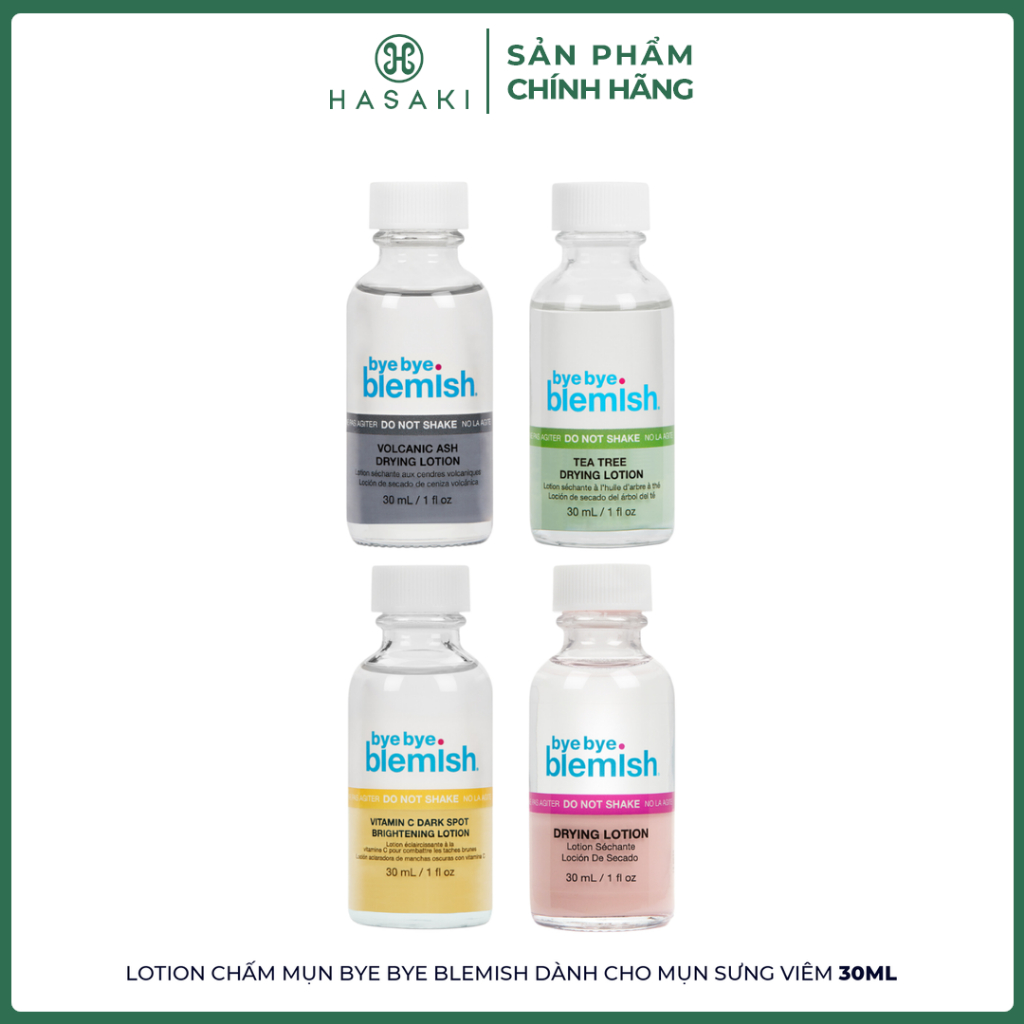 Lotion Chấm Mụn Bye Bye Blemish Dành Cho Mụn Sưng Viêm 30ml