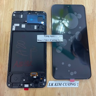 Màn hình tương thích samsung  a20 - liền khung mã QX