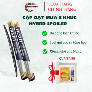 Gạt mưa ba khúc Hybrid Spoiler Cao Su tổng hợp - công nghệ phủ Nano cao cấp Cho Nhiều Dòng Xe - Full size từ 14” đến 26”