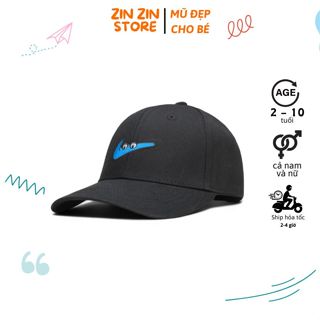 Nón kết thời trang cho bé trai và gái, mũ naike đen form mũ nhỏ nhắn siêu đẹp cho các bé từ 2-8 tuổi