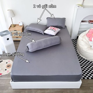Bộ ga gối 4 món 1m6x2m, 1m8x2m REE Bedding chất thun lạnh hàn quốc đủ size trải drap giường nệm