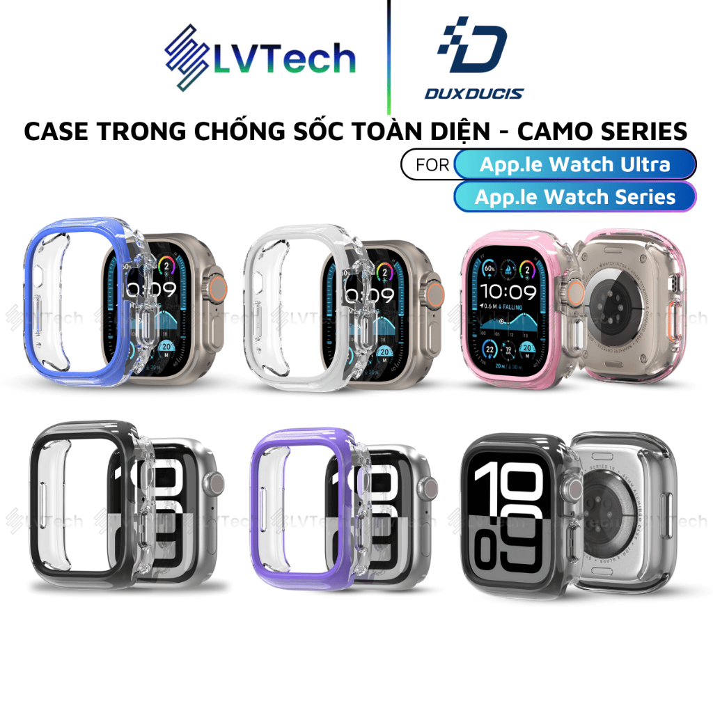 Ốp Case Chống Sốc Dux Ducis cho Apple Watch Ultra 2/1, Apple Watch Series 10/9/8/7/6/5/4/SE/SE2 , Ca