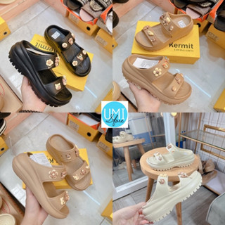 Dép Cross Đế Cao 7CM Tặng Kèm Sẵn Charm 3D Gắn Dép - Sandal Nữ Đế Cao dép crocss Crush Classic