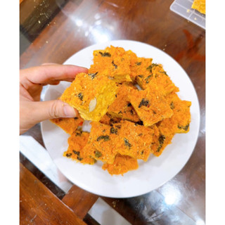 Set Nguyên Liệu Bánh Bông Tuyết Hoàng Kim Chà Bông Trứng Muối Rong Biển Thượng Hạng 40 Viên