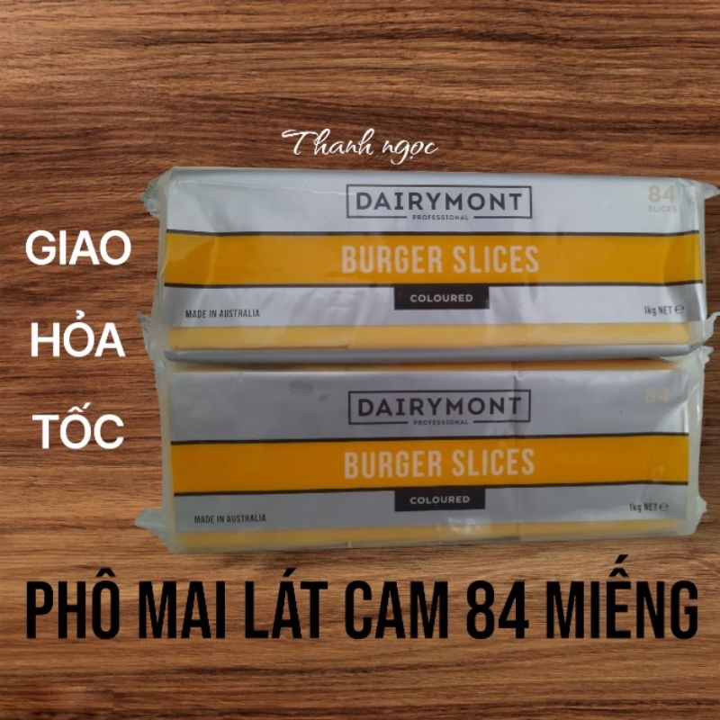Phô mai lát màu Dairymont 1kg ( 84 lát )