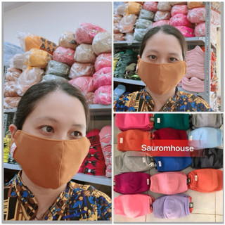 Combo 05 cái Khẩu trang vải nhiều màu 3 lớp chống nắng cho nam nữ