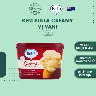 Kem vani Úc Bulla Creamy Classics Vanilla 2L ABetterLife