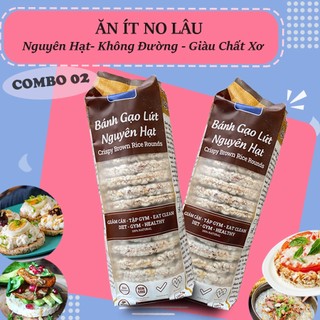  Combo 2 Bánh Gạo Lứt Không Đường Nguyên Hạt Giảm Cân Eatclean Tập Gym Thuần Chay Giàu Dinh Dưỡng 