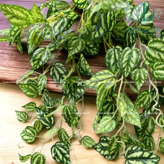 Cụm lá rủ giả, dây leo trang trí, cụm lá treo tường trang trí ban công nhà cửa, nhà hàng, quán ăn