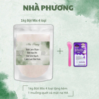 Bột Mix 4 Loại (Cam Thảo, Đậu Đỏ, Yến mạch, Cám Gạo Sữa Non) gói 250g,500g,1kg - Bột Nhà Phương
