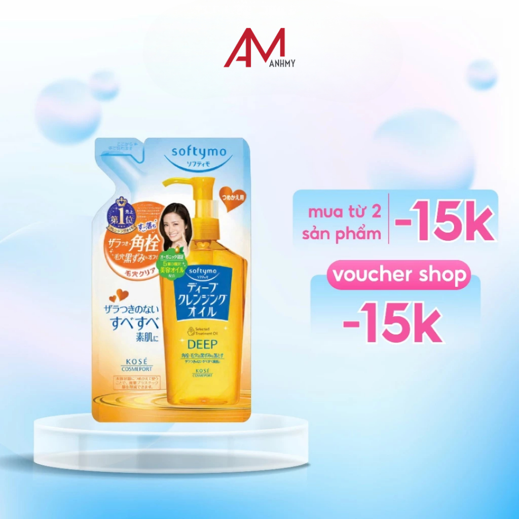 Tặng Buộc Tóc - Dầu Tẩy Trang Kose Túi Deep Sạch Sâu Dành Cho Mọi Loại Da 230Ml, 200Ml, 60Ml