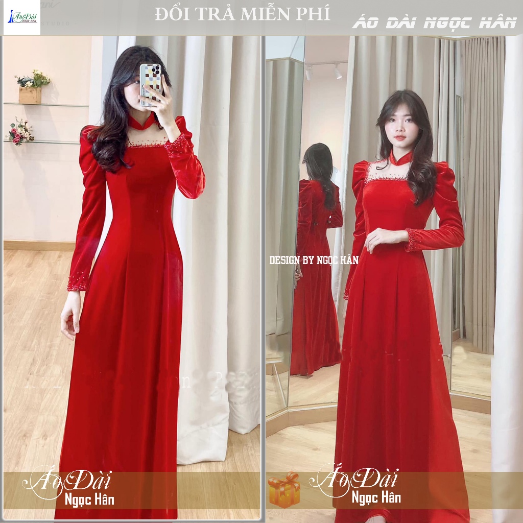 Áo Dài Cô Dâu Cưới Hỏi AD26