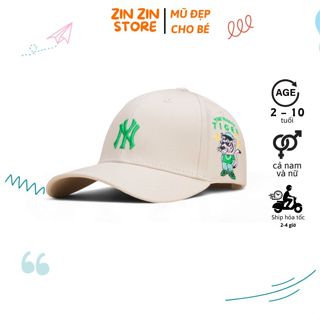 Mũ lưỡi trai cho bé, Nón kết trẻ em thêu logo nổi 3D chú hổ Tiger, Mũ nón  cho bé trai và gái từ 2-10 tuổi chơi tết