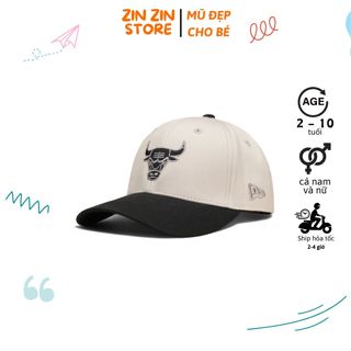 [SIÊU RẺ] Mũ lưỡi trai trẻ em màu đen be logo chú trâu siêu đẹp siêu cá tính cho các bé từ 2-10 tuổi