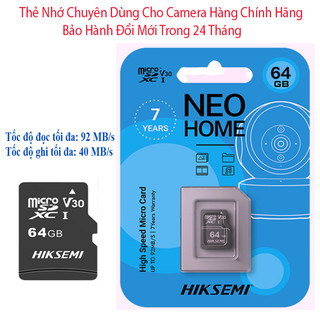 Thẻ nhớ camera Hikvision 32GB 64Gb Class 10 Box đen/ Box Xanh - Hàng chính hãng