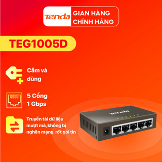 Bộ Chia Mạng Switch Để Bàn Tenda TEG1005D/1016M-5/16 Cổng 10/100/1000Mbps -Bảo hành 3 năm