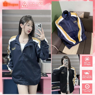 Áo Bomber Gió AD Phối 3 Sọc Họa Tiết Sắc Logo Thêu Mẫu Mới Ra Mắt_Áo Gió Nam Nữ New 2025