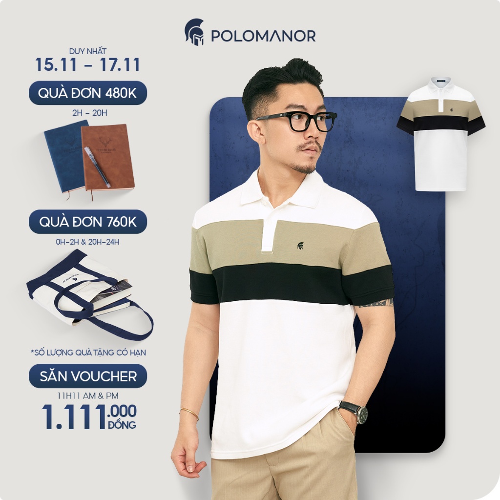 Áo polo nam DEVIN, BST Social Circle chất vải cá sấu cotton interlock cao cấp - POLOMANOR