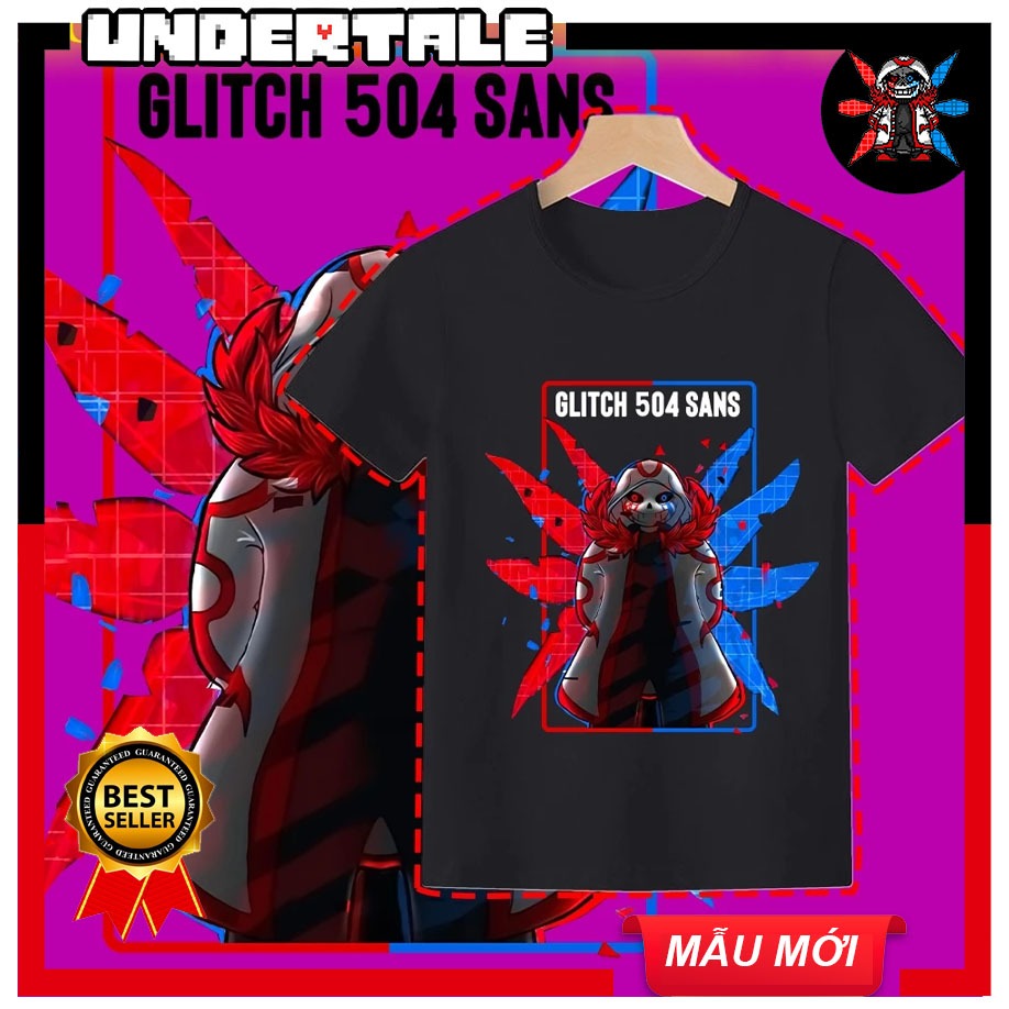BST 💥 Áo thun Game Sans - Undertale Mới - Sans 404 - Sans 505 - Sans 606 áo thun đen in hình có size
